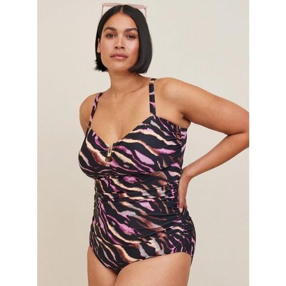 NWT Torrid Wireless Ladder Back One Piece Swimsuit Size 1X - Picture 1 of 14